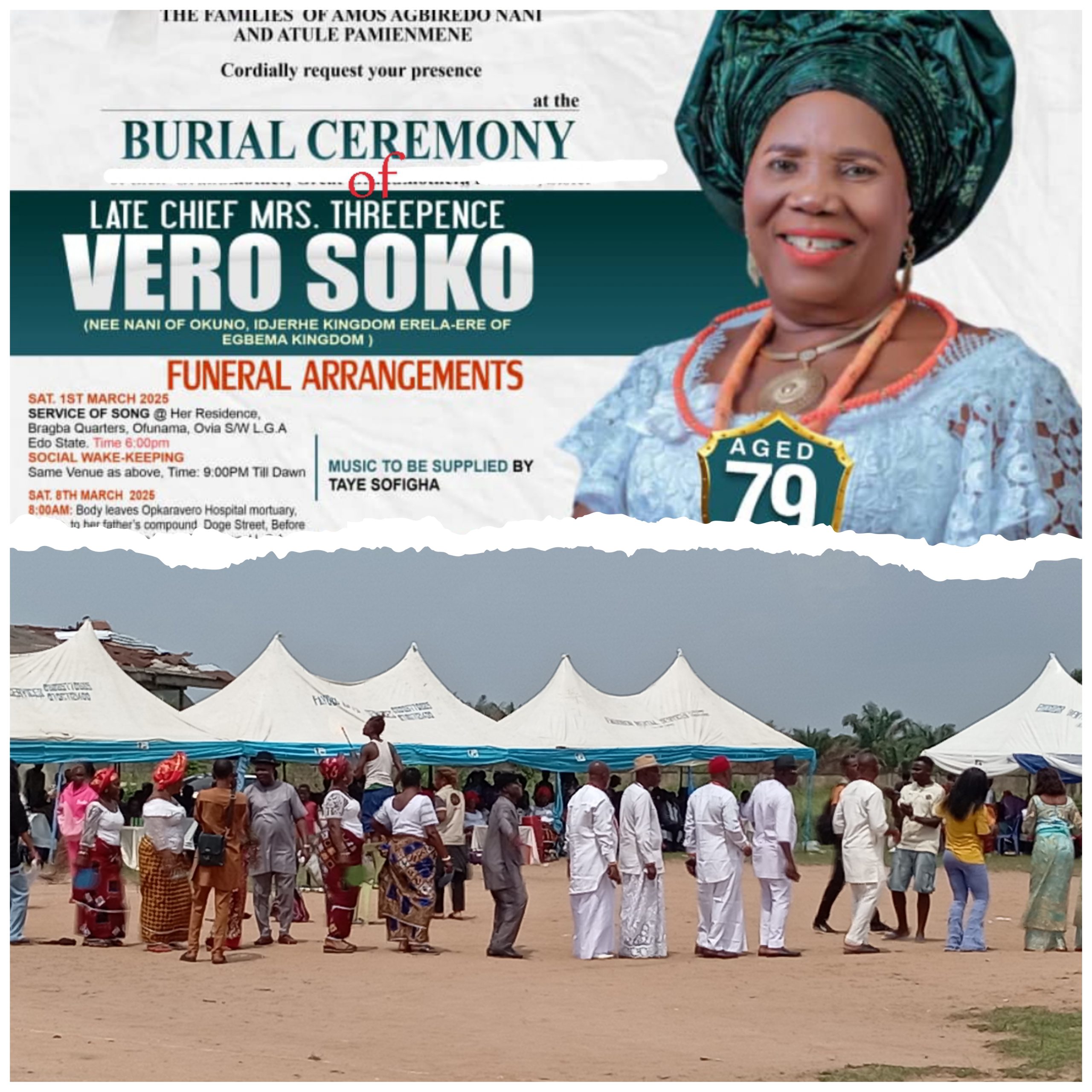 Happening Live: The Burial Ceremony Of Late Chief Mrs Threepence Vero Soko At Jesse Town.