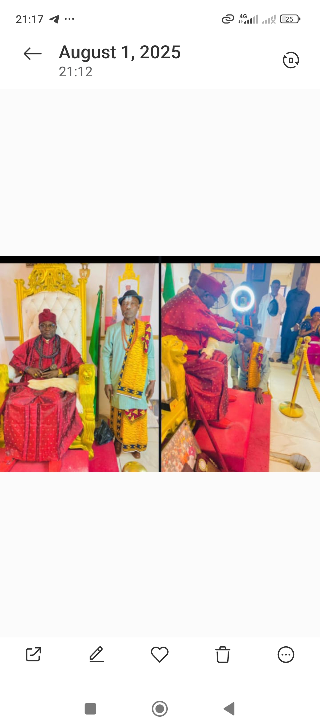 CHIEF AREGBE ONANA CROWNED AMADIWEI OF AGADAGBA AMA.